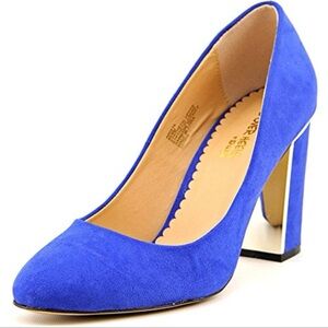 Head Over Heels by Dune Arista Gold Trim Block Heels Size 10M